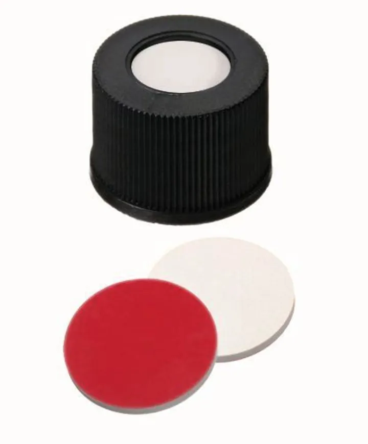 Capace cu filet cu orificiu, PP, ND13, Septe Silicon/PTFE, 1.5 mm 55° — Carl Roth, cod LC37.1