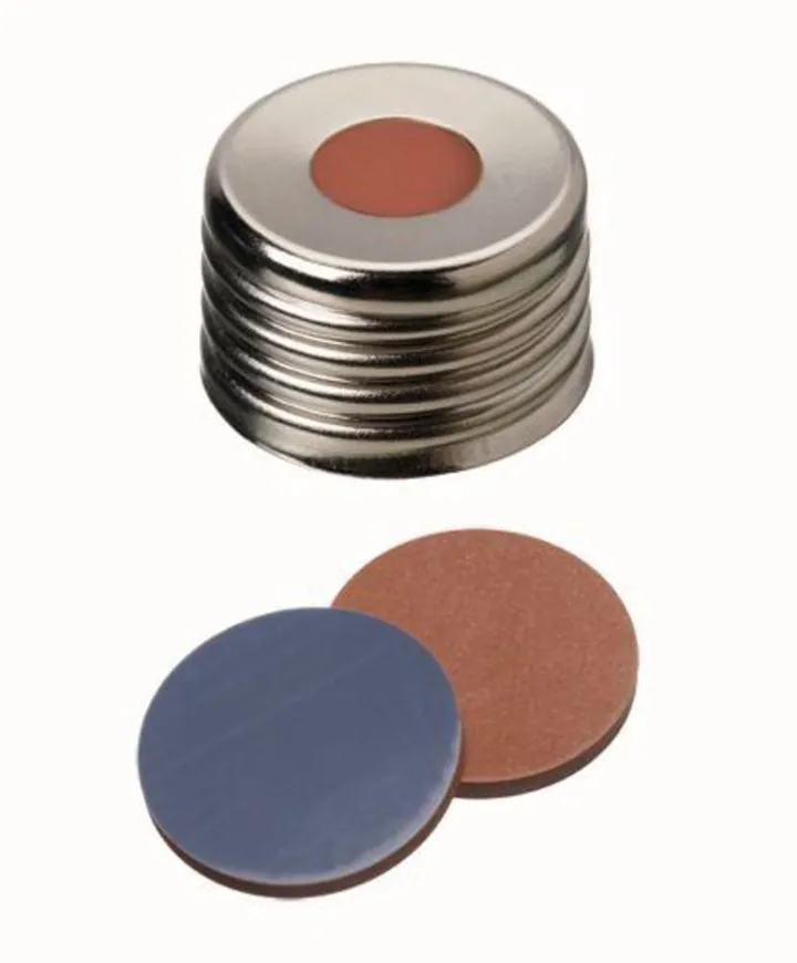Capace cu filet magn. cu orificiu, oțel,ND18, Septe Butil/PTFE, 1.6 mm 55° — Carl Roth, cod LC53.1