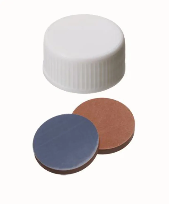 Capace cu filet, închise, PP, ND24, Sept Butil/PTFE, 2,5 mm 55°, 100 bucăți — Carl Roth, cod LE02.1
