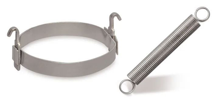 Cleme cu arc pentru șlifuri, arcuri elicoidale, lungime totală 40 mm, 10 buc. — Carl Roth, cod LE82.1