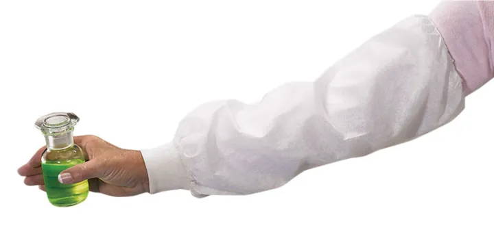 Mâneci de protecție, Tip 2, permeabile la aer, albe L 45cm, fleece SMS, 100 bucăți — Carl Roth, cod LH97.1