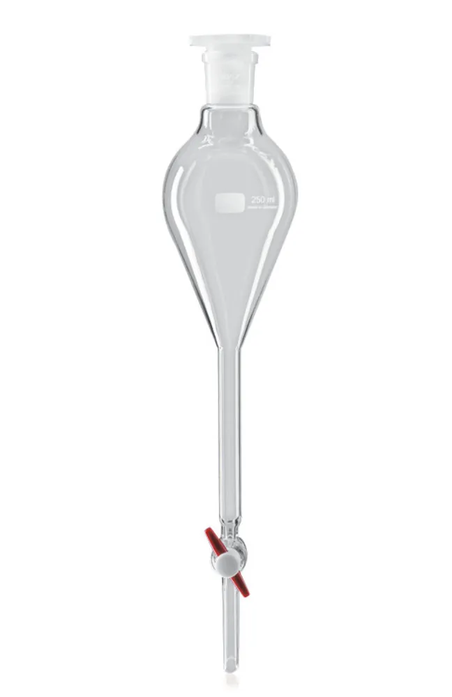 Pâlnii de separare conform Gilson, DURAN®, dop PTFE 12.5, șlif 19/26, 100 ml — Carl Roth, cod LK41.1