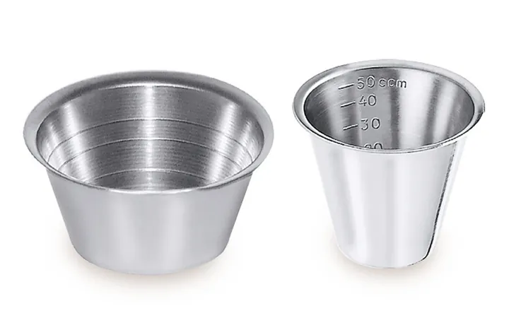 Pahare gradate, oțel inoxidabil 18/10, 50 ml, 5 bucată(ți) — Carl Roth, cod LT25.1