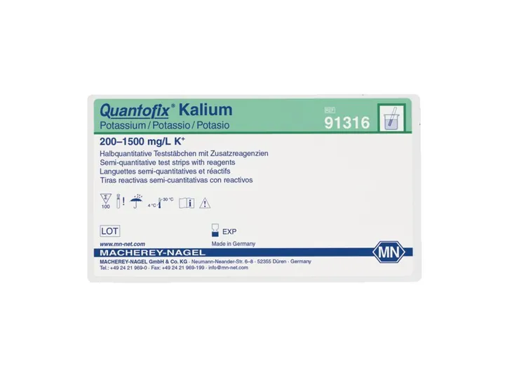 Benzi de testare Quantofix®, potasiu, L 95 x W 6 mm, 100 bucată(ți) — Carl Roth, cod LT48.1