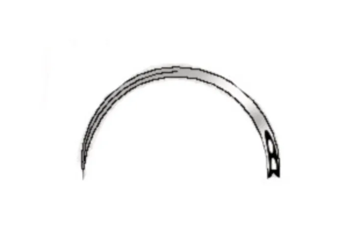 Ace chirurgicale, oțel inoxidabil 18/8, rotunde, fig. 14, 1/2 circular, 12 bucăți — Carl Roth, cod LX60.1