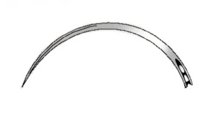 Ace chirurgicale, oțel inoxidabil 18/8, rotunde, fig. 11, 3/8 circular, 12 bucăți — Carl Roth, cod LX62.1