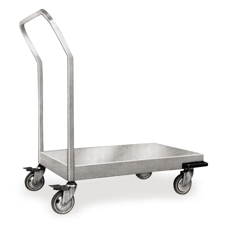 Cărucior Rotilabo®-flat-bed, oțel inoxidabil, dimensiune platformă 820x545mm, 1 buc. — Carl Roth, cod N137.1