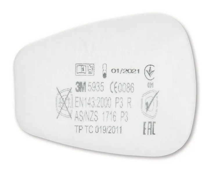 Prefiltru de particule, de la 3M, conform EN 143, filtru P3, 20 bucăți — Carl Roth, cod N174.1