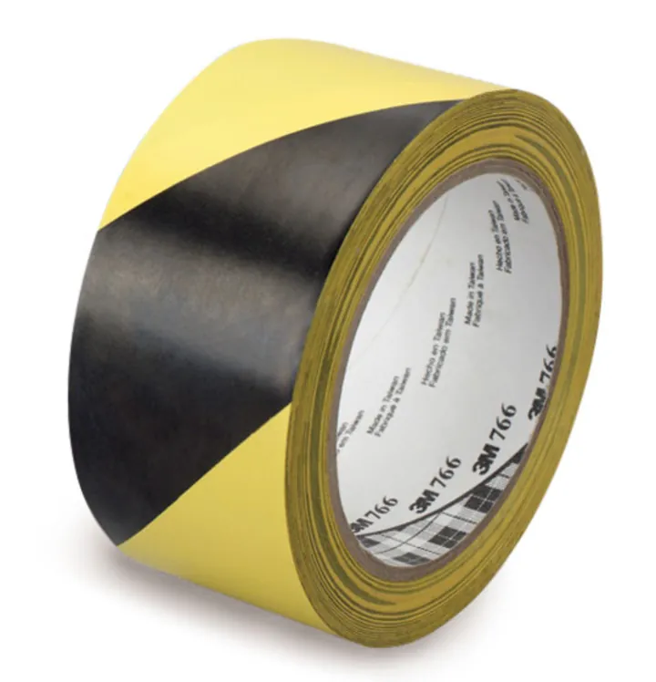 Bandă adezivă de avertizare pericol, galben/alb., folie PVC, autoadezivă, L 33 m — Carl Roth, cod NK94.1
