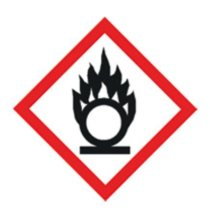 Pictograme de pericol GHS combinabile, GHS03, folie PE, flacără deasupra unui cerc, 22x22mm — Carl Roth, cod NP45.1