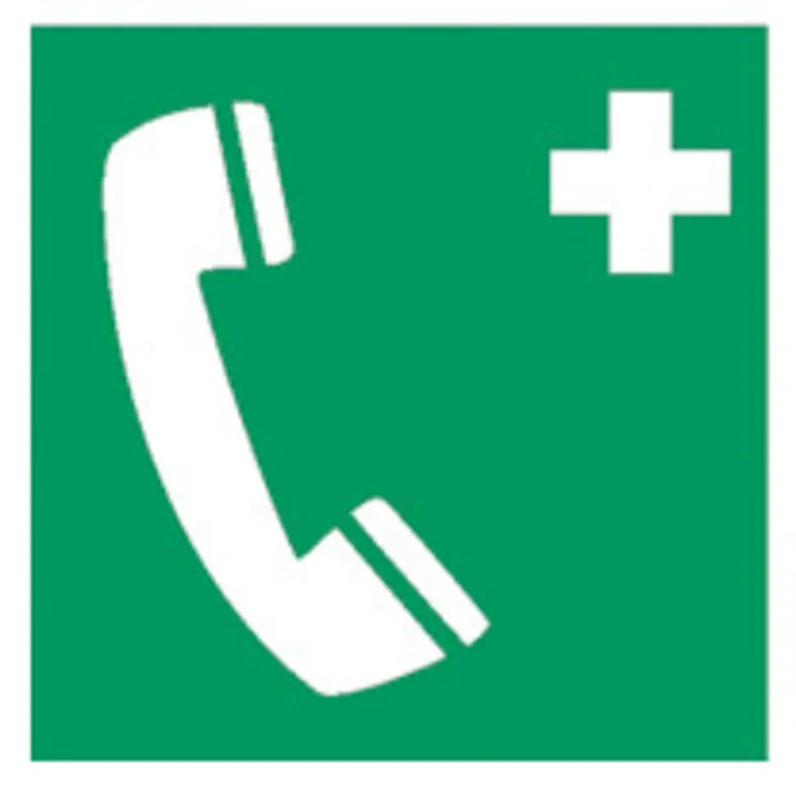 Semne de prim ajutor și urgență conform, Telefon de urgență, 1 bucată — Carl Roth, cod NP69.1