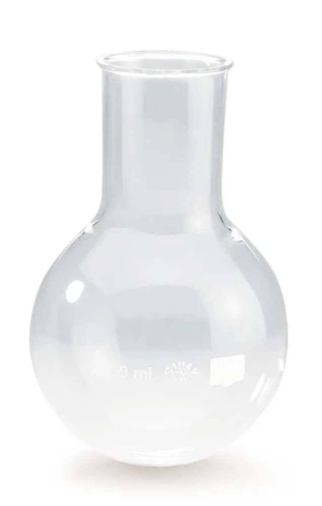 Balon cu fund Rotilabo®-round, gât larg, 1000 ml, sticlă borosilicată, H 210 mm — Carl Roth, cod NX02.1