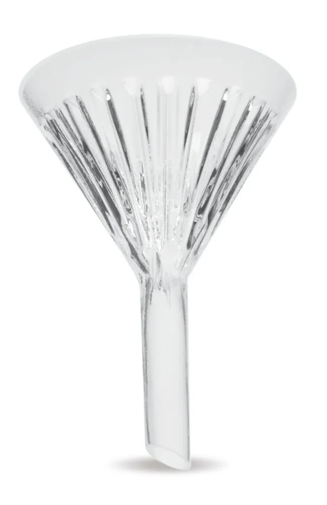 Pâlnie striată, superioară, Ø exterior 250 mm, sticlă borosilicată, lungime pâlnie 155 mm — Carl Roth, cod NY79.1