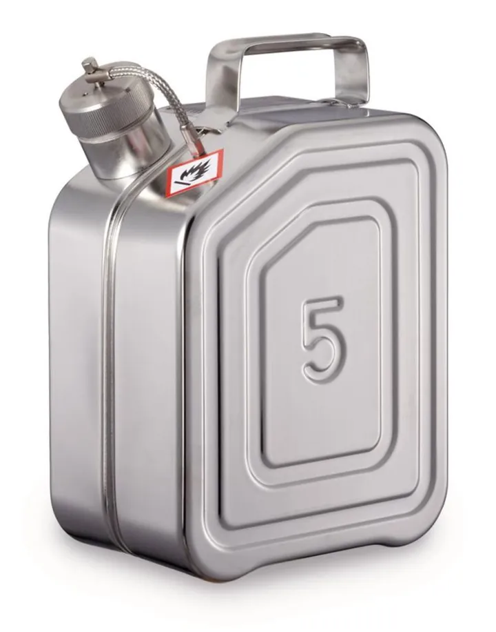 Canistră de siguranță, oțel inoxidabil, cu capac cu filet și aprobat UN-X, 5 l — Carl Roth, cod PC07.1