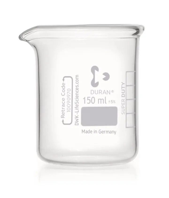 Pahare Berzelius DURAN®-Super, volum 150 ml, Ø exterior 60 mm, H 80 mm — Carl Roth, cod PC33.1