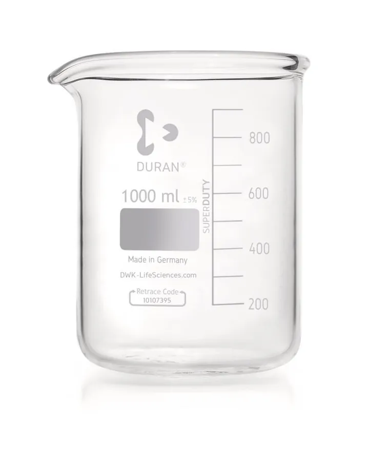 Pahare Berzelius DURAN®-Super, volum 1000 ml, Ø exterior 105 mm, H 145 mm — Carl Roth, cod PC37.1