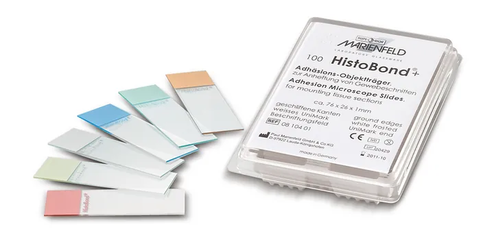 Lame Histobond®+, suprafață de sticlă silanizată, 76 x 26 mm, alb, 100 buc. — Carl Roth, cod PC66.1