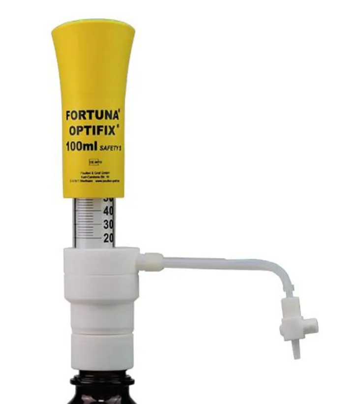 Dozator FORTUNA® OPTIFIX® SAFETY S, volum 20 - 100 ml, 1 bucată — Carl Roth, cod PL16.1