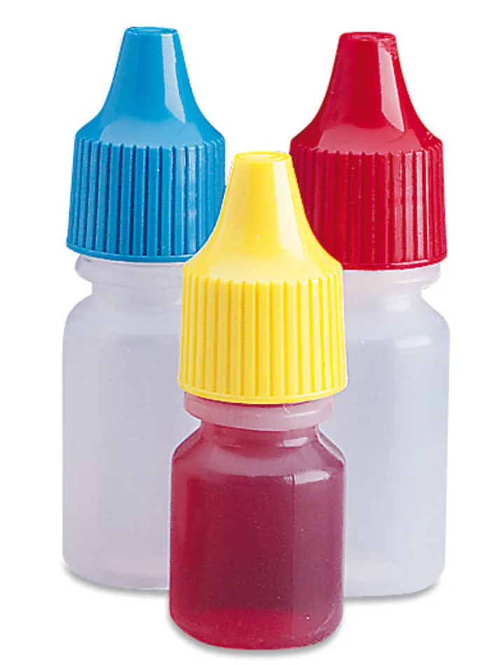 Flacoane picurătoare, LDPE, 15 ml, capace codificate color, 25 bucăți — Carl Roth, cod PP12.1