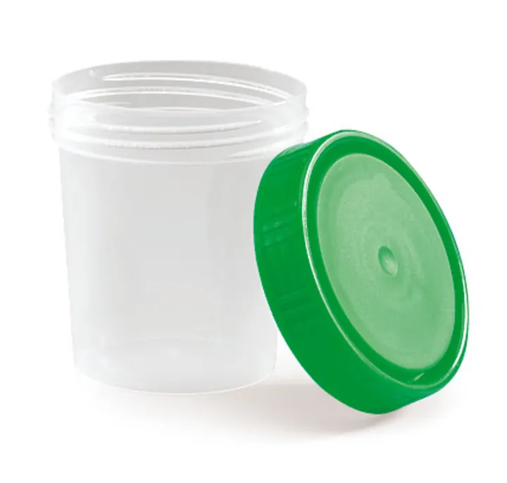 Pahare de probă cu capac cu filet, 100 ml, capac verde, etanș, 500 bucăți — Carl Roth, cod PT10.1