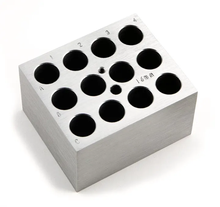 Bloc interschimbabil pentru eprubete, pentru 12 eprubete/fiole de probă Ø 16 mm — Carl Roth, cod PY31.1