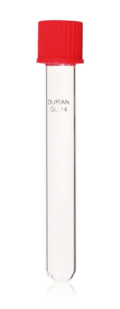 Tub de cultură cu capac cu filet, DURAN®, filet GL 14, Ø 13 x L 100 mm, 50 buc. — Carl Roth, cod PY94.1