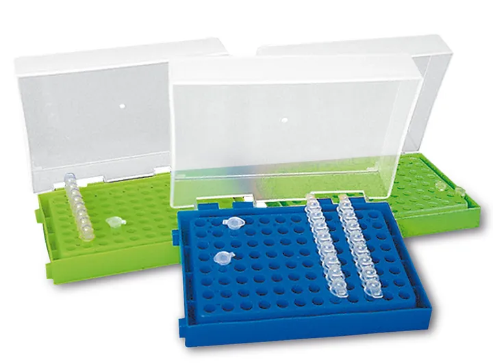 Rotilabo®-PCR-rack, verde, PP, 96 găuri, aranjament 8 x 12, 5 bucăți — Carl Roth, cod T100.2