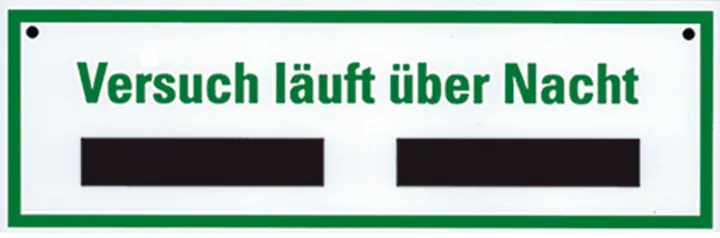 Panou Sekuroka®-information, Versuch läuft über Nacht, numai în germană, 1 bucată — Carl Roth, cod T226.1