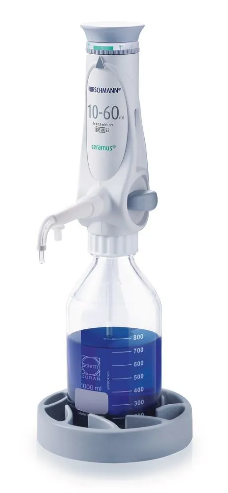 Dozator ceramus®, piston ceramic, volum variabil 10 - 60 ml — Carl Roth, cod T305.1