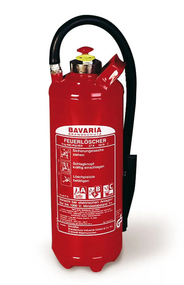 Extinctor cu pulbere uscată Bavaria Colt P6, conform DIN EN 3, pentru incendii ABC — Carl Roth, cod T321.1