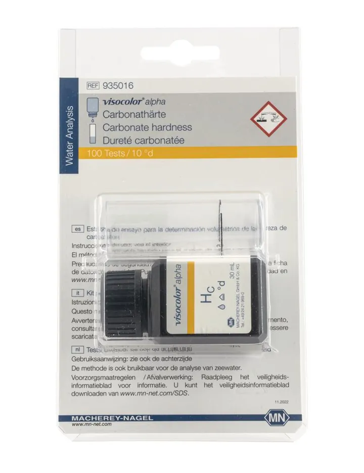 Kit de testare VISOCOLOR® alpha, duritate carbonatată, 1 bucată — Carl Roth, cod T361.1