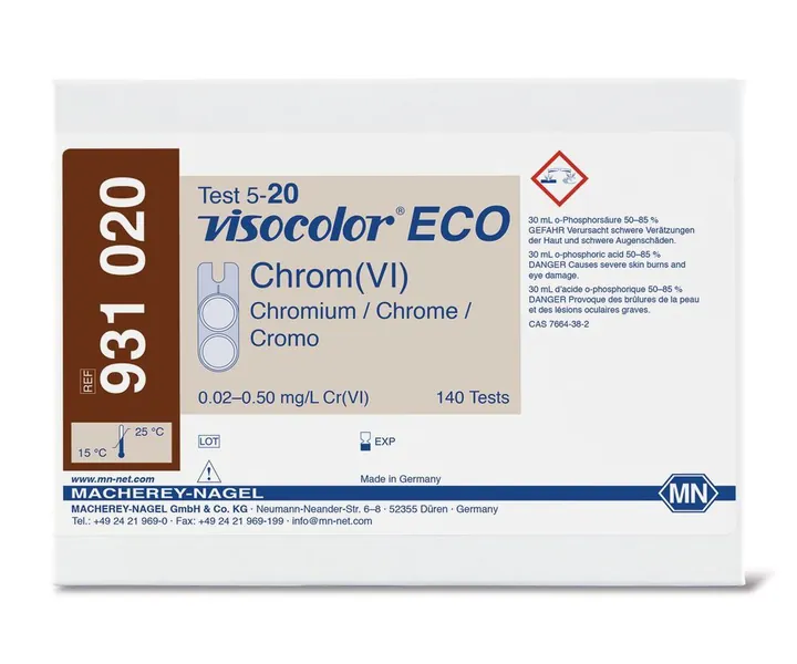 Kit de testare VISOCOLOR® ECO, crom (VI) Cr, 1 bucată — Carl Roth, cod T370.1