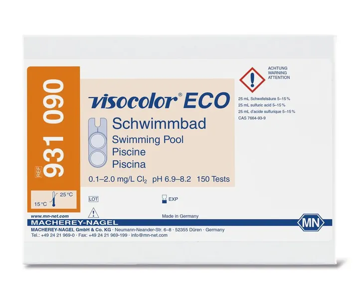 Kit de testare VISOCOLOR® ECO, piscină (clor+pH), 1 bucată — Carl Roth, cod T378.1