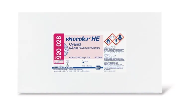 Kit de testare VISOCOLOR® HE, cianură CN-, 1 bucată — Carl Roth, cod T381.1