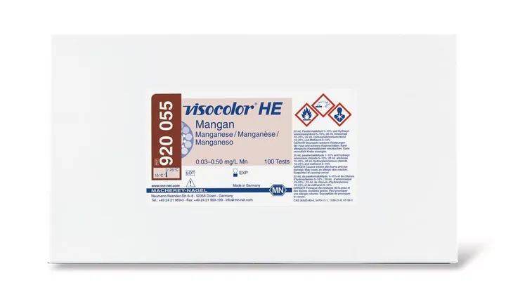 Kit de testare VISOCOLOR® HE, mangan Mn, 1 bucată — Carl Roth, cod T384.1