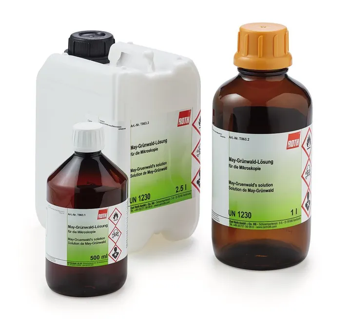 Soluție May-Gruenwald, pentru microscopie, 1 l, sticlă — Carl Roth, cod T863.2