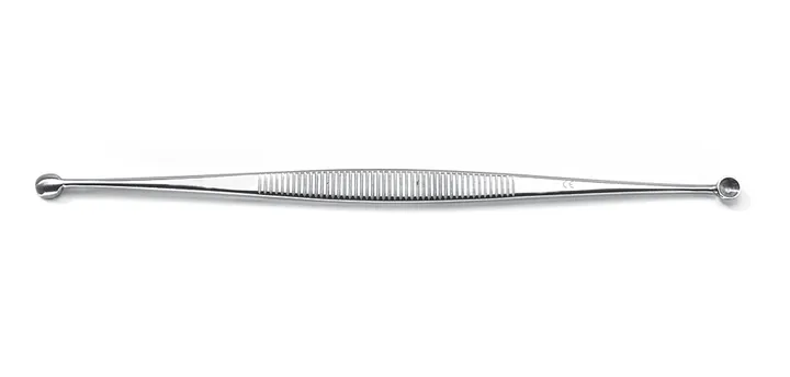 Lingură dublă ascuțită, Martini, oțel inoxidabil, Ø4/4,5mm, rotundă, L135mm, 1 bucată — Carl Roth, cod TC30.1