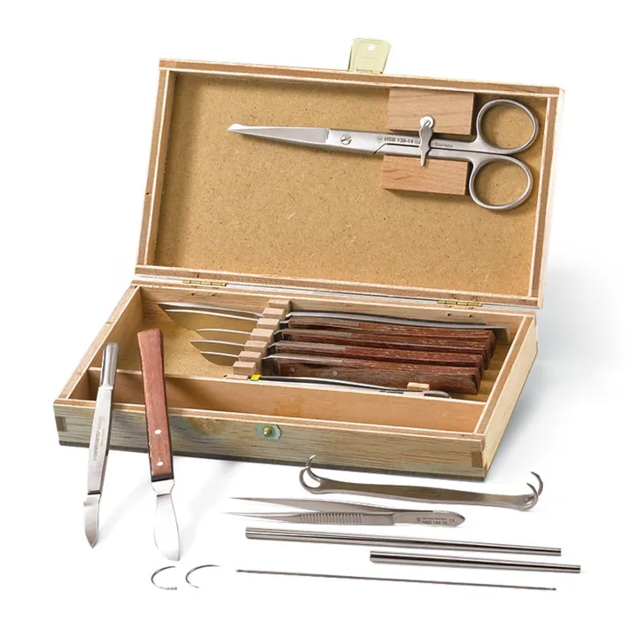 Set de disecție pentru anatomie, Premium, în cutie de lemn, 13 piese, 1 bucată — Carl Roth, cod TE19.1