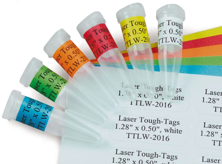 Etichete pentru imprimante laser, unghiulare, 25 coli, asortate, eprubete etc., 25 sheet(s) — Carl Roth, cod TH58.1