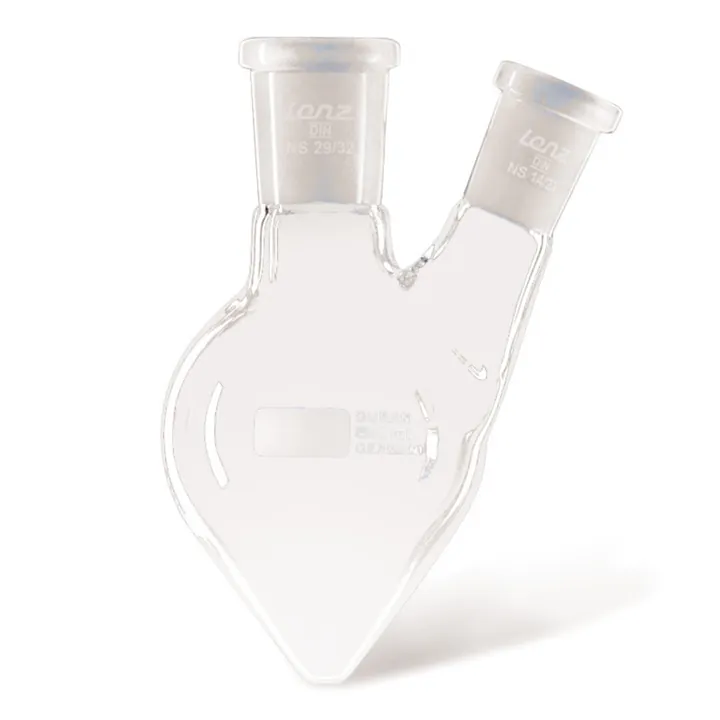 Balon piriform cu două gâturi, 25ml, DURAN®, Gât central NS 14/23 — Carl Roth, cod TH63.1