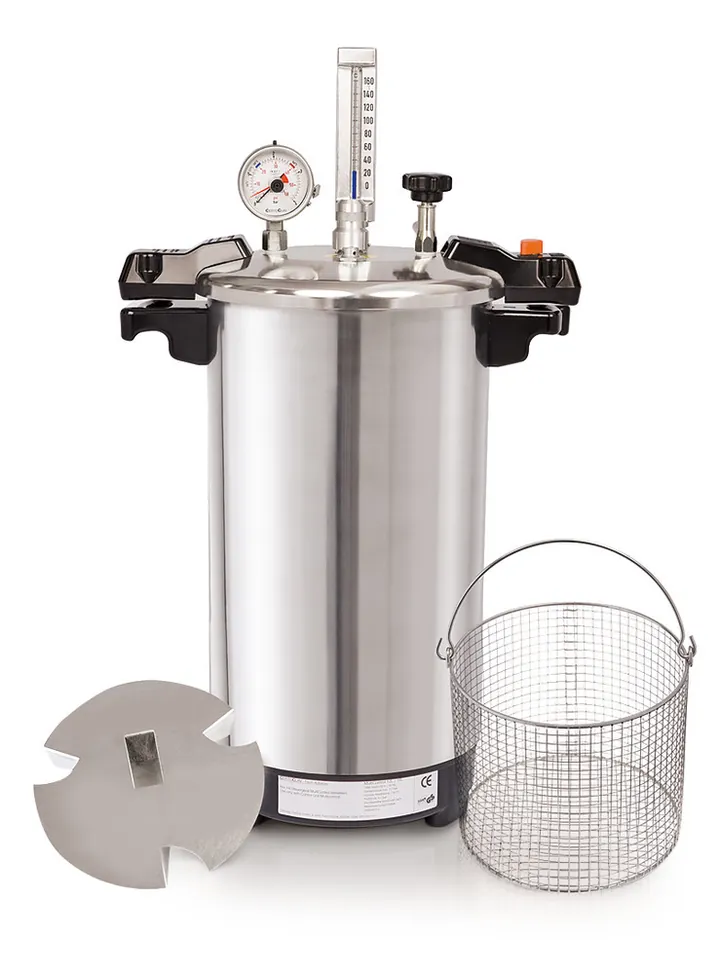Sterilizator cu abur de banc CertoClav, EL 18L, 125/140 °C cu 1.4/2.7 bar — Carl Roth, cod TL63.1
