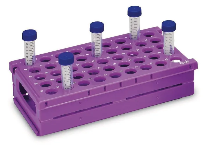 Suport Pop-UpTM, violet, 45x15ml flacoane centr., Ø 17 mm, L 255 x W 137 x H 72 mm — Carl Roth, cod TP22.1