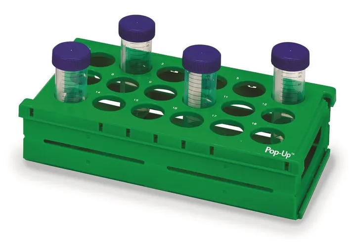 Suport Pop-UpTM, verde, 18x50ml flacoane centr., Ø 30 mm, L 255 x W 137 x H 72 mm — Carl Roth, cod TP23.1