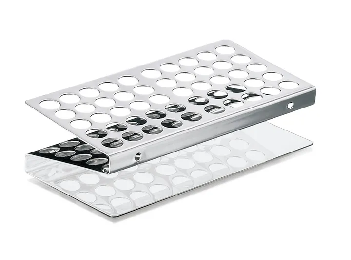 Rotilabo®-test stativ pentru tuburi, Remanit, 4301, 50 orificii, Ø orificiu 12.5 mm, 1 bucată — Carl Roth, cod X115.1