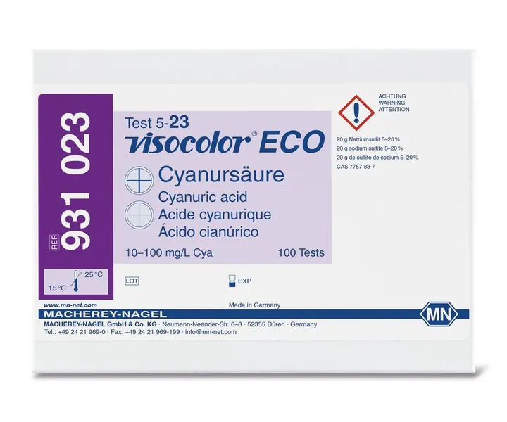 Kit de testare VISOCOLOR® ECO, acid cianuric cya, 1 bucată — Carl Roth, cod X325.1