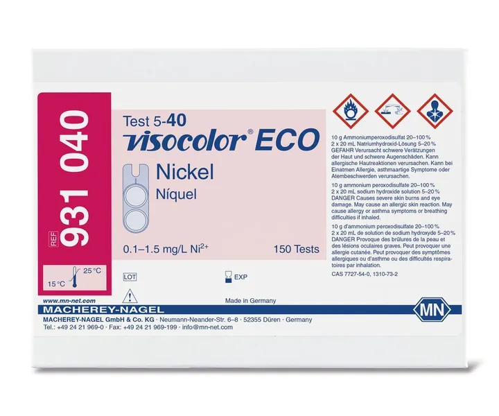 Kit de testare VISOCOLOR® ECO, nichel Ni2+, 1 bucată — Carl Roth, cod X326.1