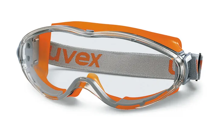 Ochelari de protecție panoramică ultrasonic, de la UVEX, conform EN 166, EN 170, PC, portocaliu/gri — Carl Roth, cod X406.1