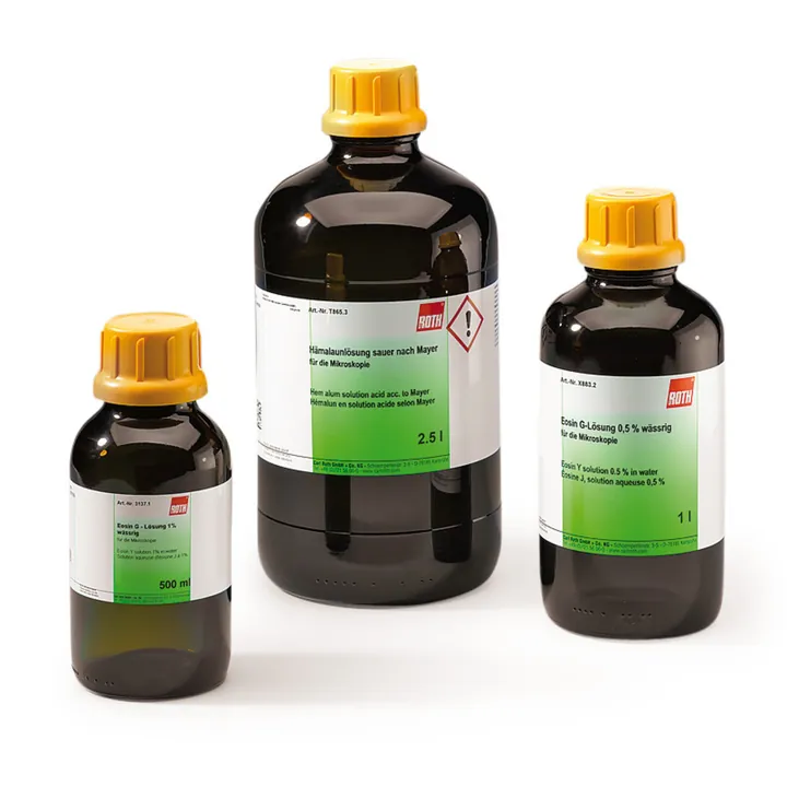 Soluție de Eozină Y 0.5 % în apă, pentru microscopie, 1 l, sticlă — Carl Roth, cod X883.2