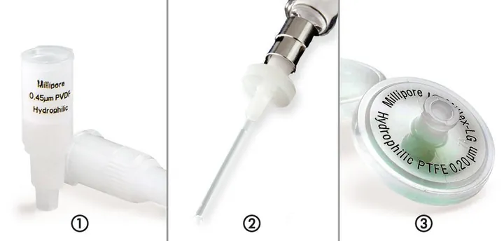 Filtre seringă Millex® Politetrafluoroetilenă (PTFE) hidrofobă, 0,45 µm — Carl Roth, cod XE24.1