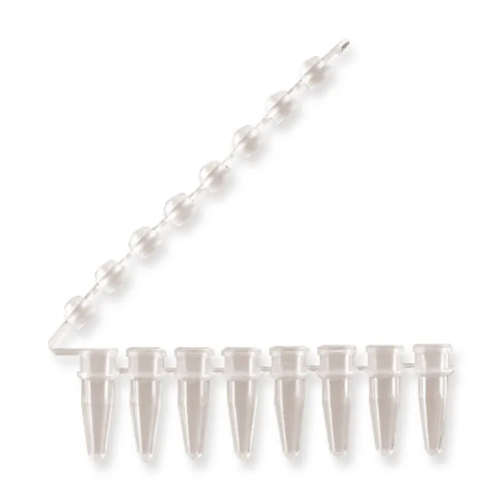 Flacoane de reacție PCR, benzi de 8 tuburi, 0,2ml, benzi de capace convexe atașate — Carl Roth, cod XT89.1